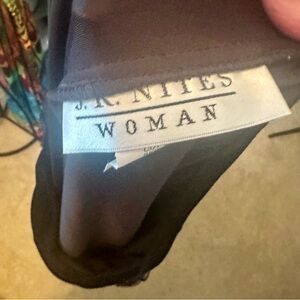 J.R. Nites Women's Black Velvet Midi Skirt